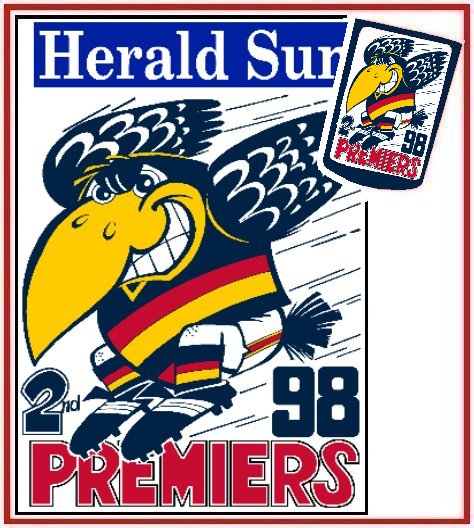 1998 Prem Poster & Stubby Holder FREE POST IN AUSTRALIA